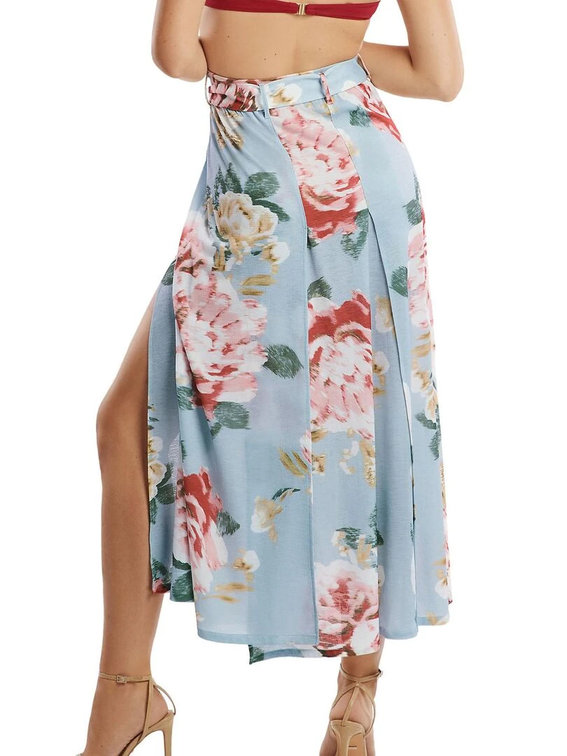 Jupe longue estivale Hawaii Gris