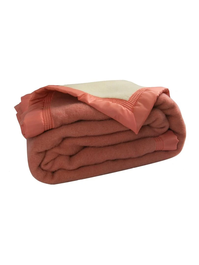 Couverture Pure Laine Vierge 600g/m2 bicolore Orange