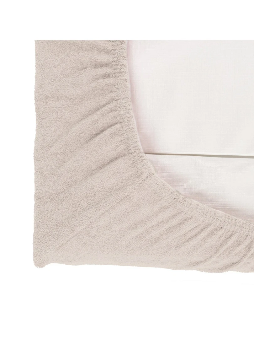 Tinéo Housse de matelas à langer viscose 50x75cm écru Beige