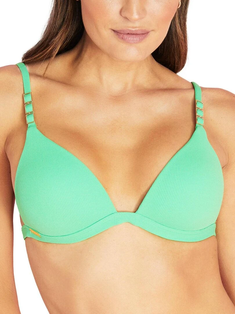 Haut maillot de bain triangle push up multipositions Miami Vert