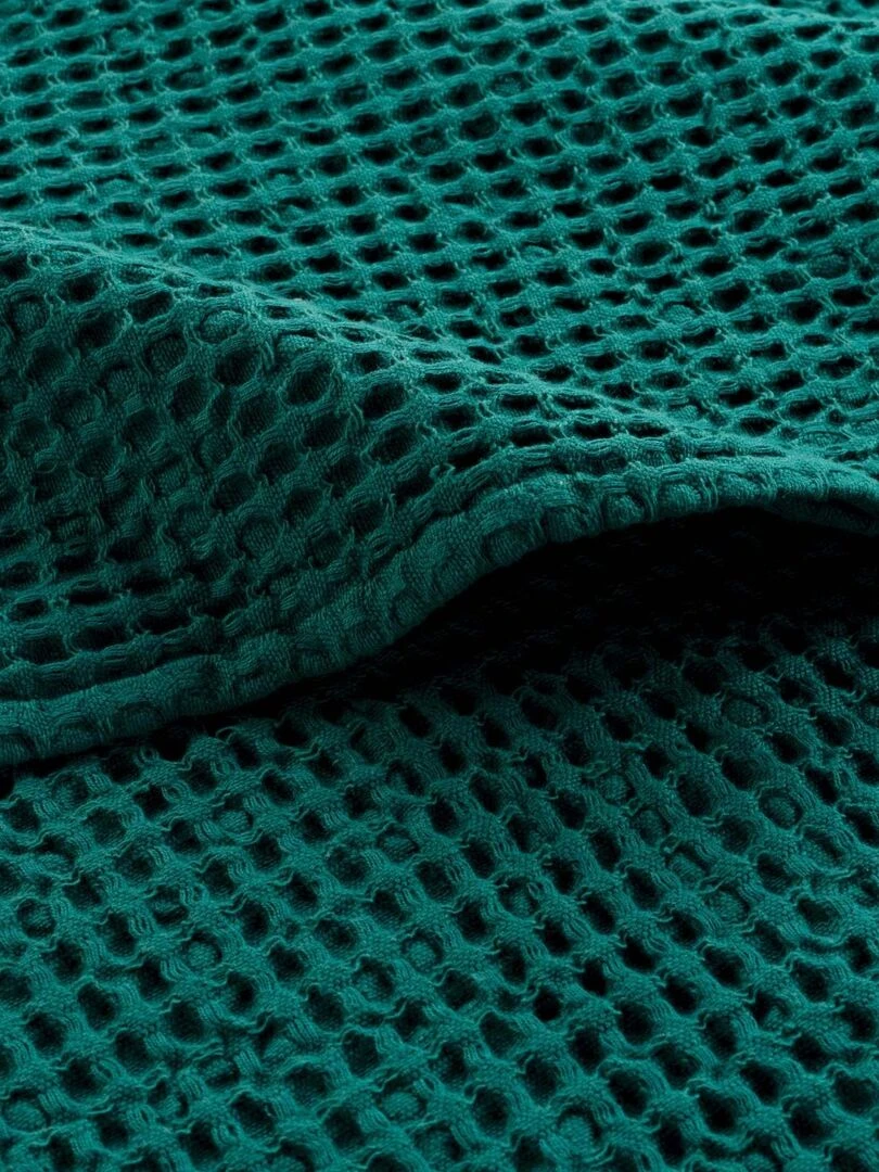 Coussin déhoussable en nid d'abeille Vert foncé