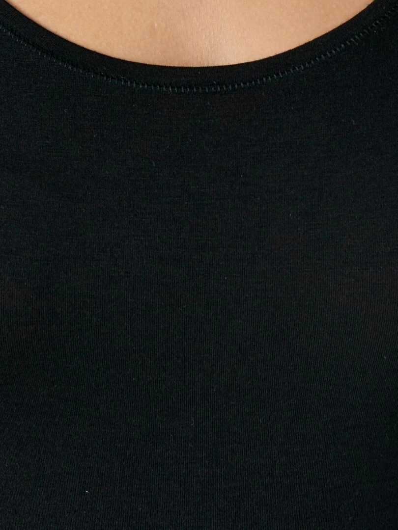 T shirt manches courtes Thermolactyl invisible Damart Noir