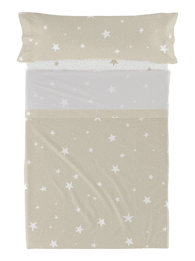 Parure de lit 2 pièces Little star "Happyfriday" Beige