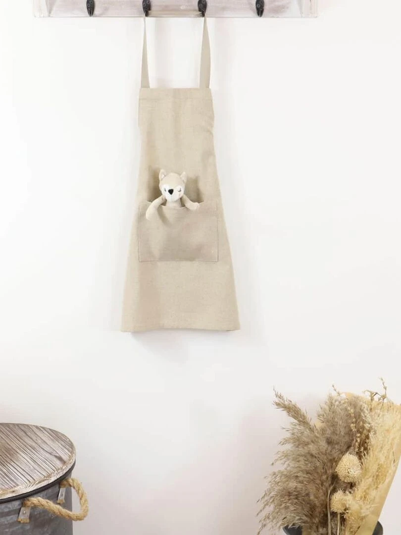 Tablier enfant réglable Lin LINELLE Beige
