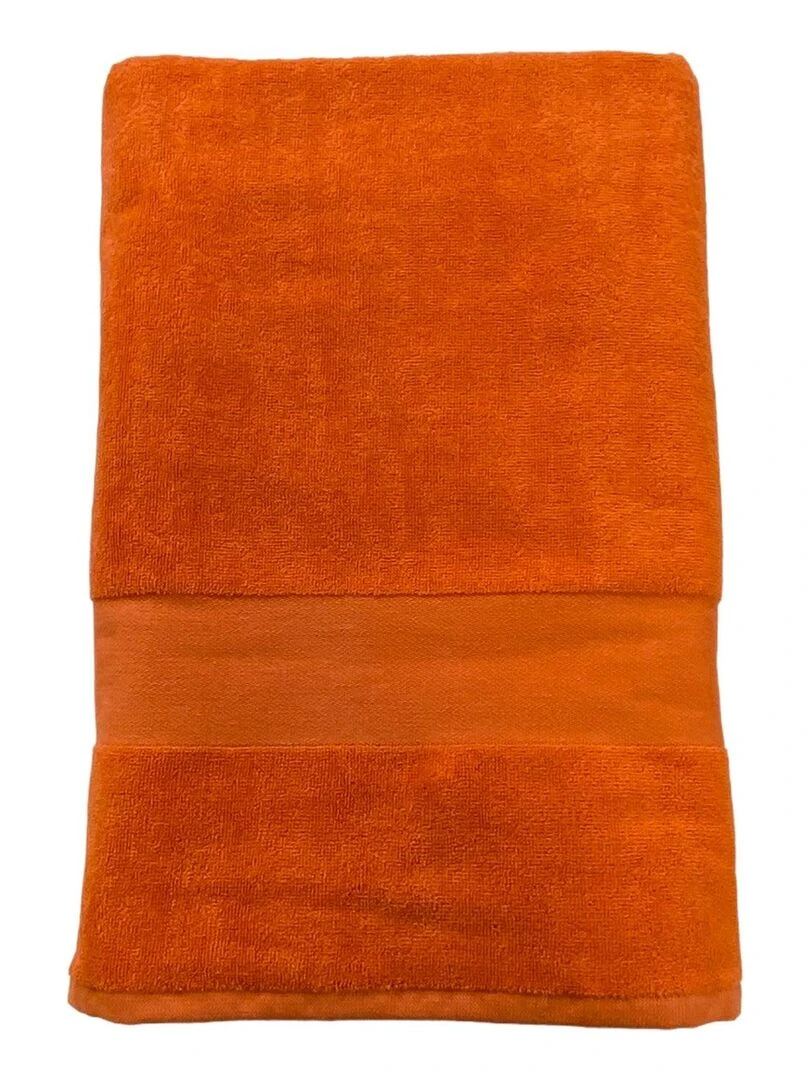 Serviette de bain éponge velours Classy Orange 90x180 500g/m² Orange