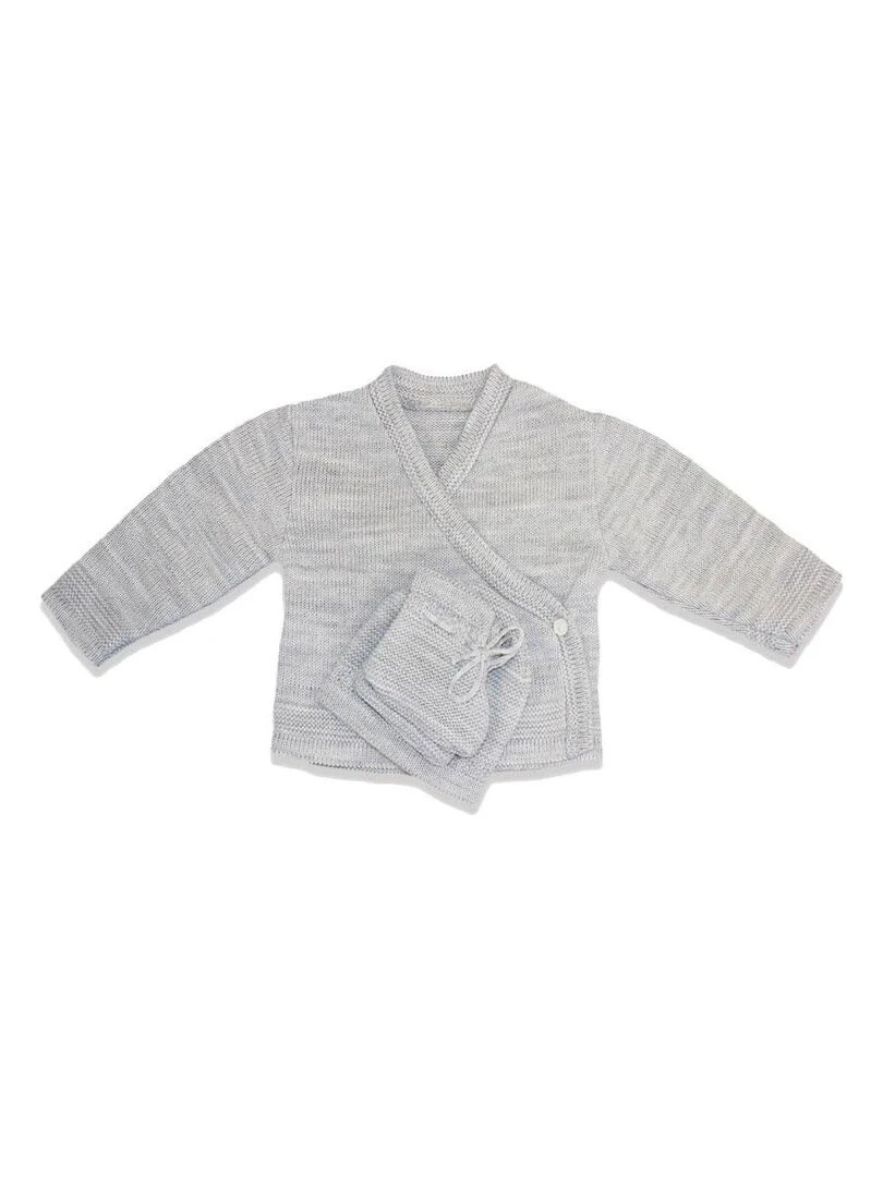 Brassière + Bonnet + Chaussons LES CHATOUNETS Gris