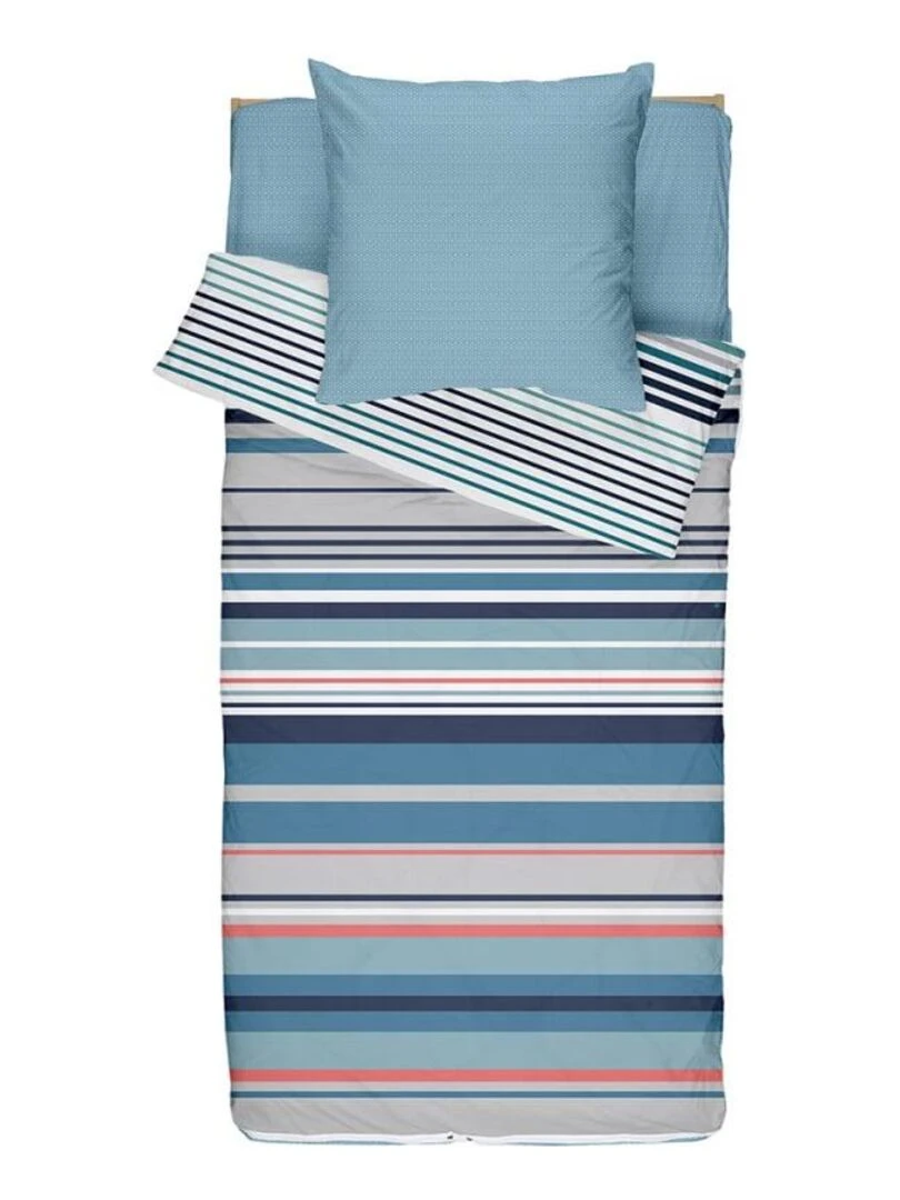 Bleu Câlin Caradou® Ritmo Parure de Lit Enfant : Couchage Tout en Un avec Couette   90x190cm   Bleu turquoise