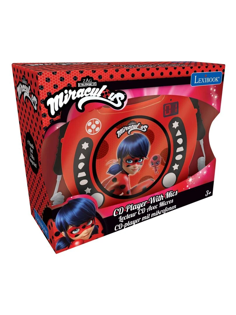 Lecteur Cd Portable Avec 2 Microphones Miraculous   N/A