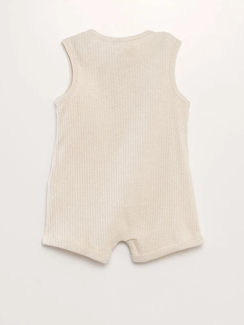 Barboteuse côtelée Beige