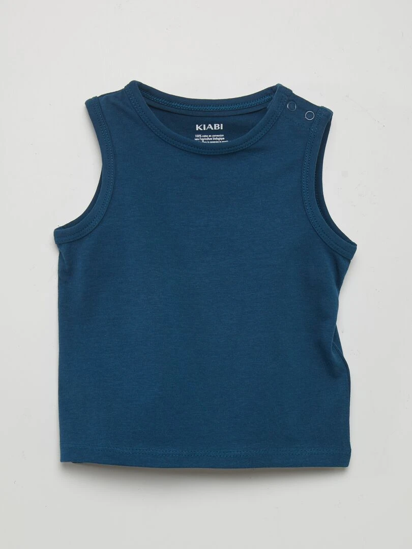 Lot de 4 débardeurs unis   Marron/bleu/marine/blanc