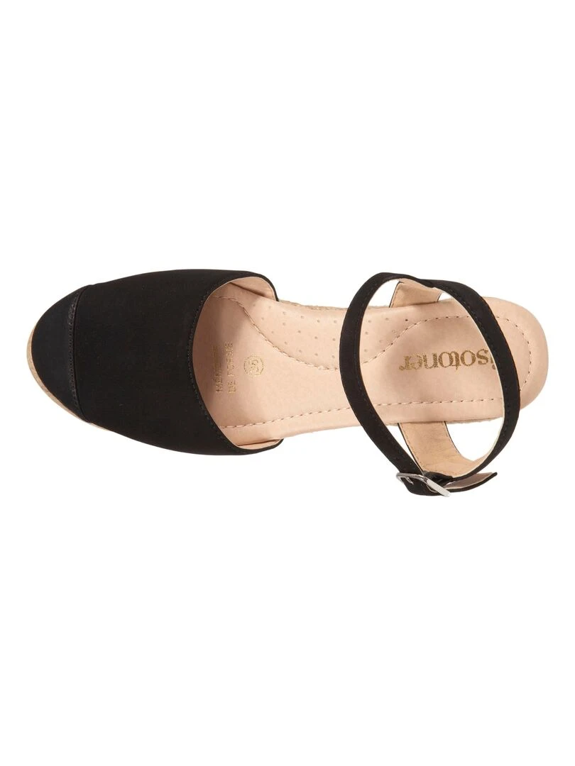 Espadrilles fermées Femme talon Noir Noir