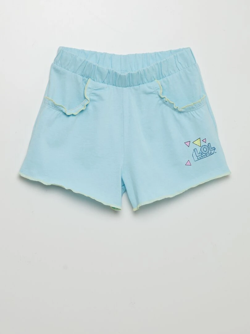 Ensemble t shirt + short 'Lol'   2 pièces   Jaune