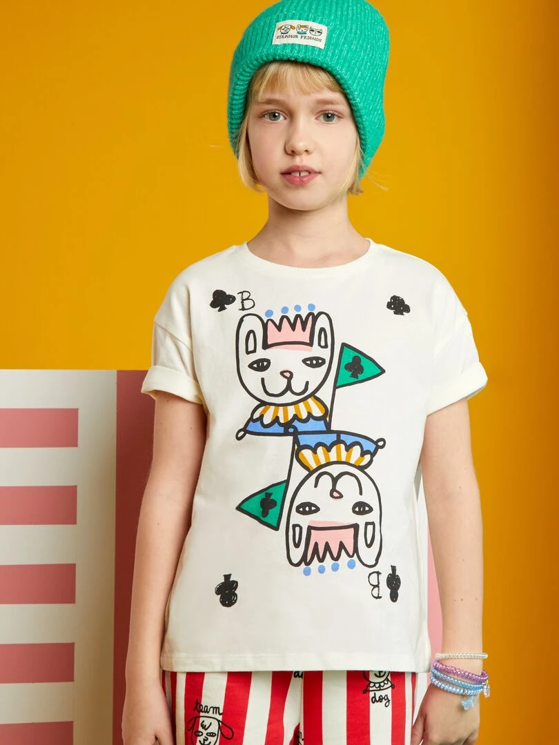 Tee shirt à col rond X Little Bad Wolf BLEU