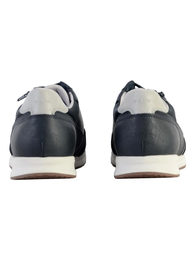 Basket Cuir Geox U Avery A Wrinkl   Bleu