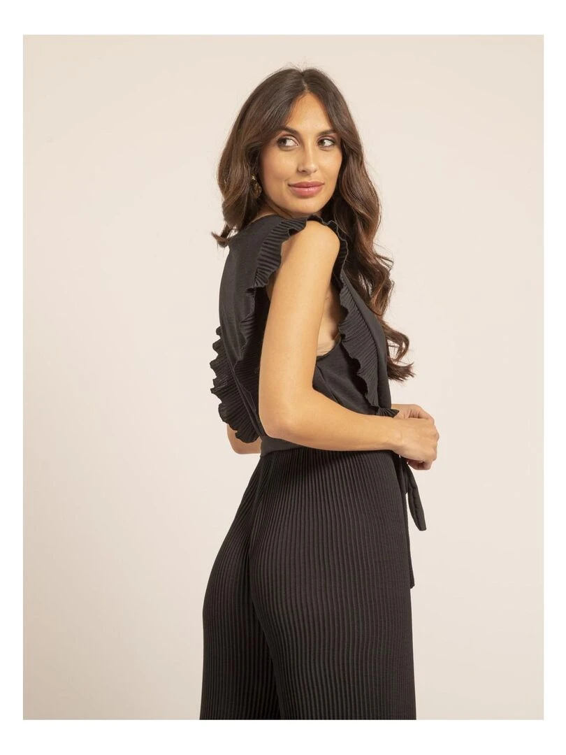 Combi pantalon plissée EDENA   Noir