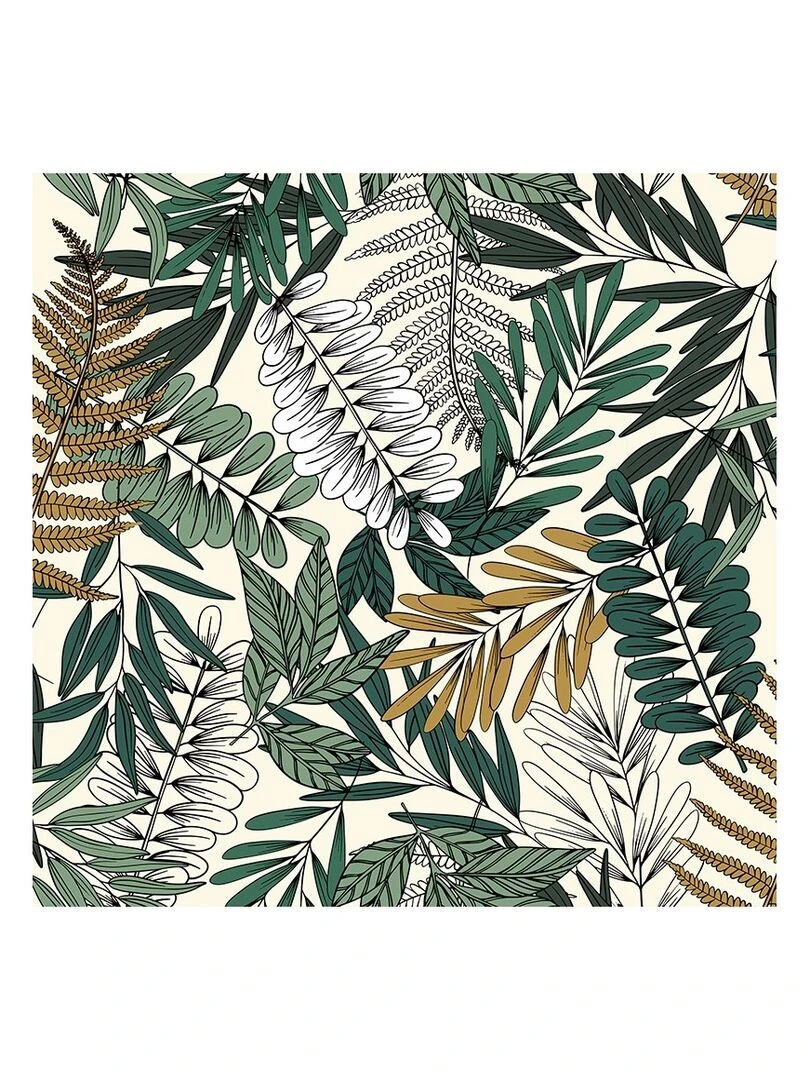 Housse de couette 220x240 Tropik + 2 taies 100% coton 57 fils   Vert