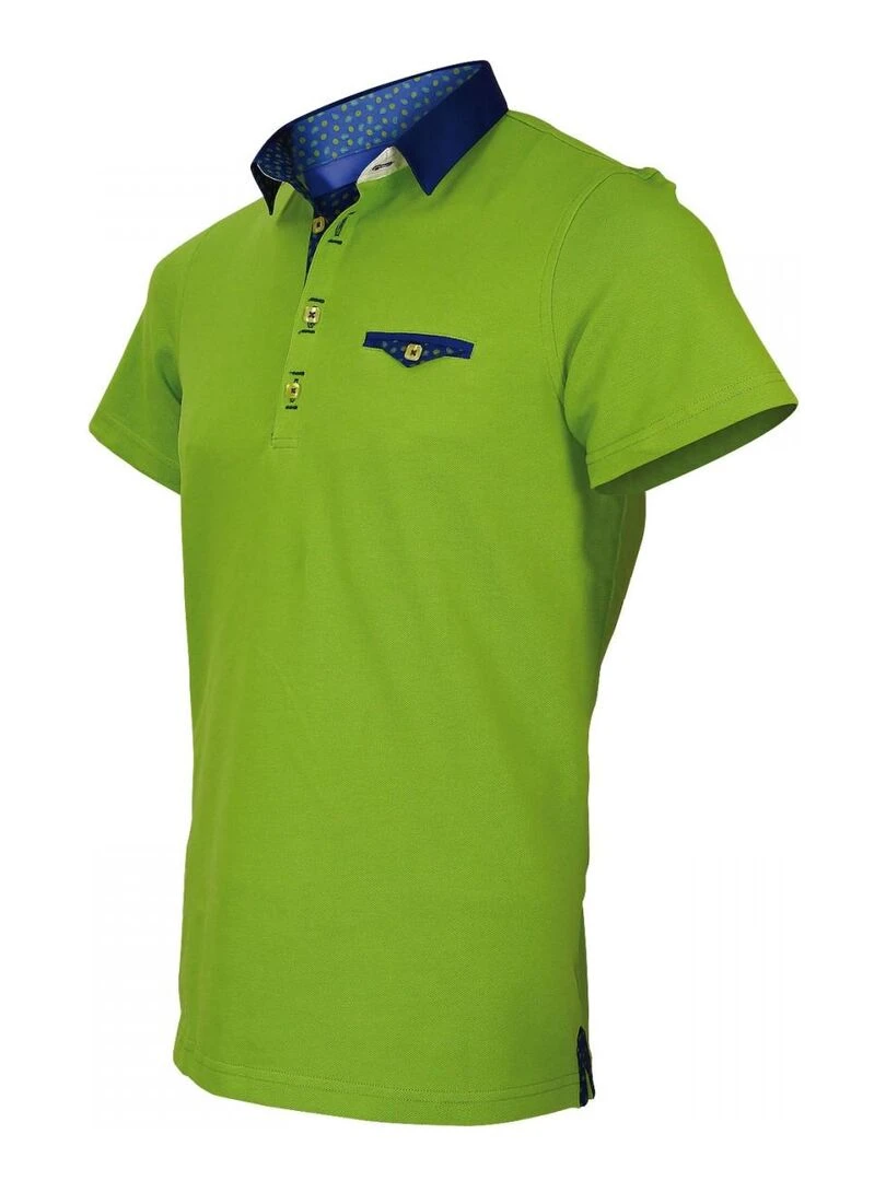 Polo petit col RUSSEL   Vert