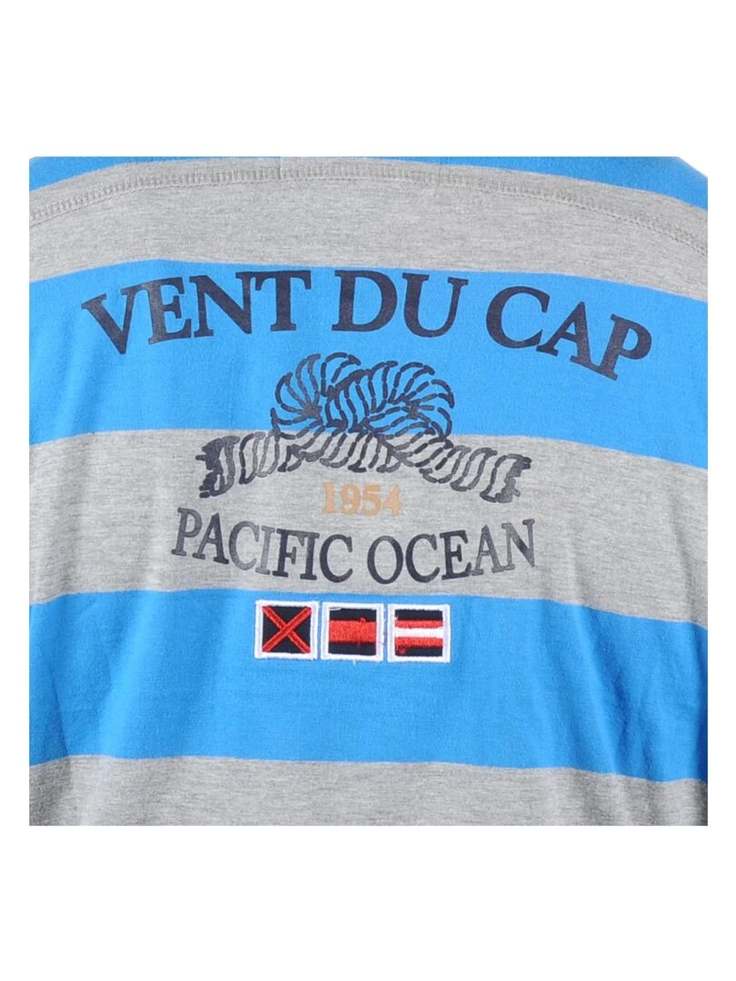 Polo manches longues homme CRASTY   VENT DU CAP   Bleu