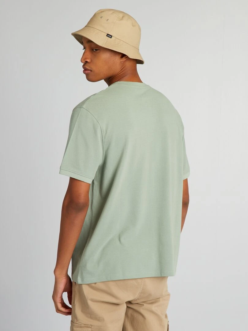Polo en piqué de coton uni + d'1m90   Vert