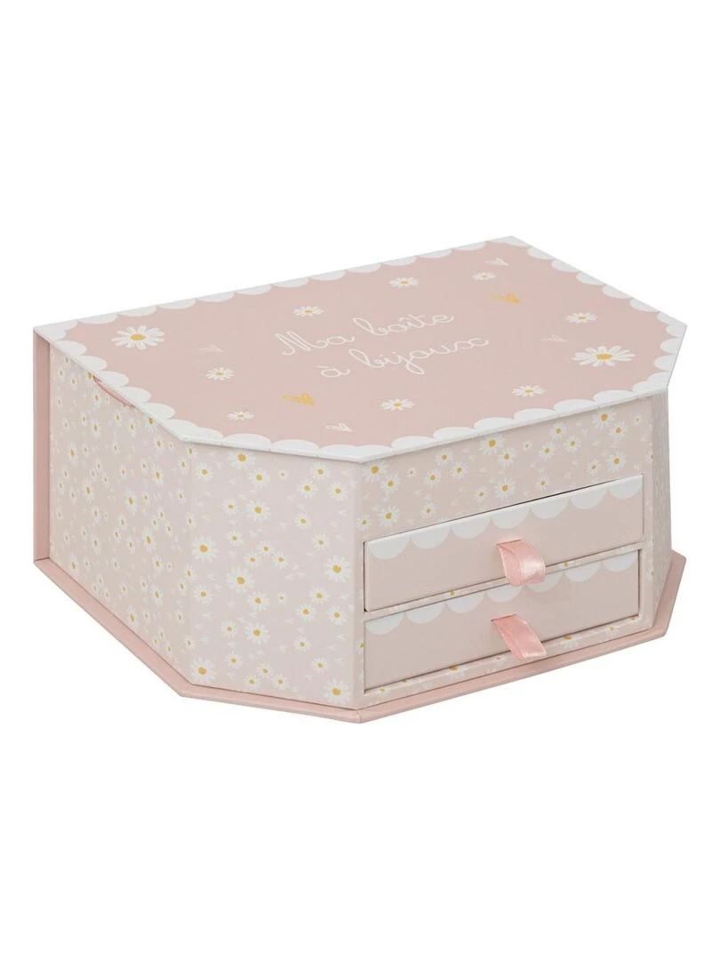 Boite à bijoux 2 tiroirs Lana   Rose