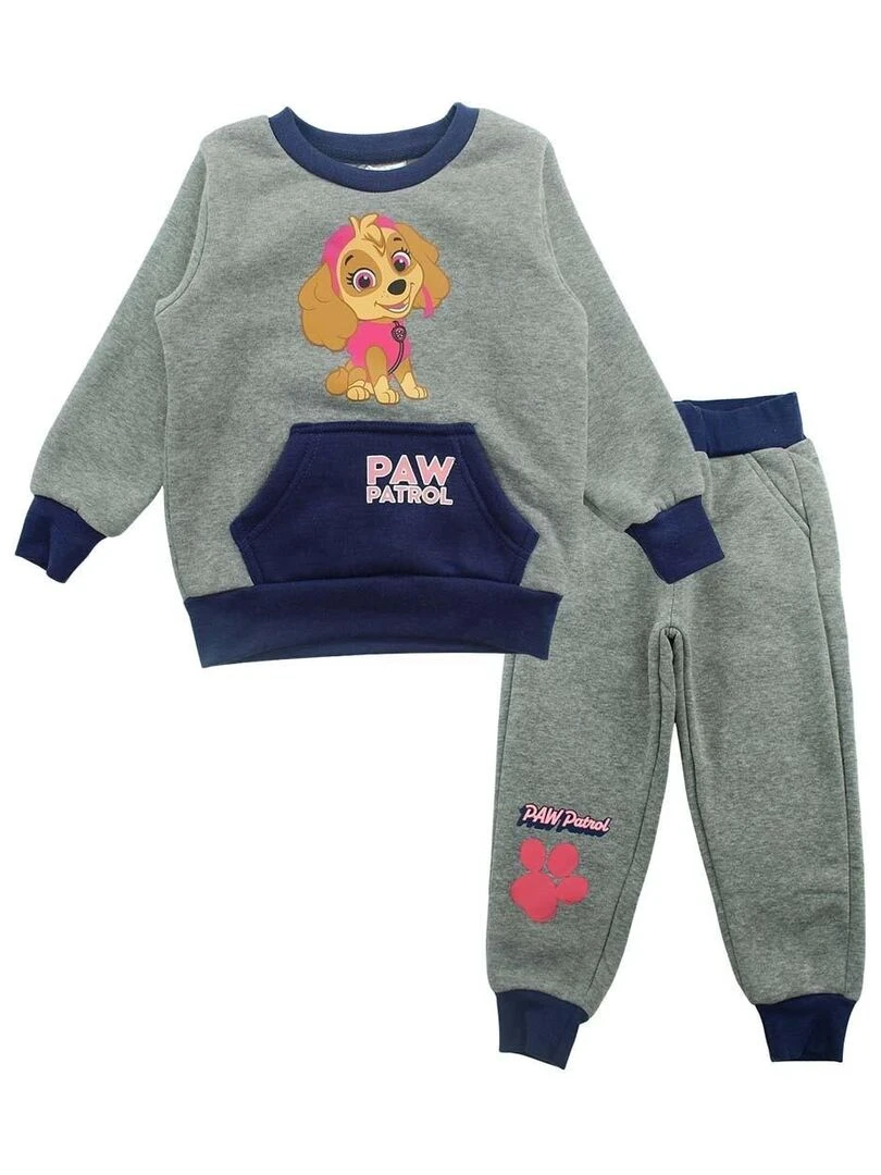 Paw Patrol Ensemble Sweat pantalon fille Imprimé La Pat' Patrouille Gris