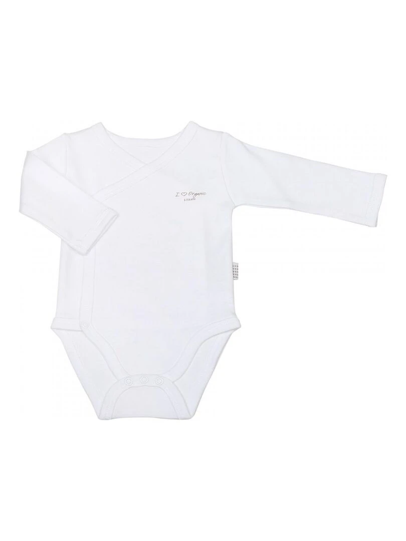 Body Manches Longues en Coton Bio Modèle BASIC Blanc