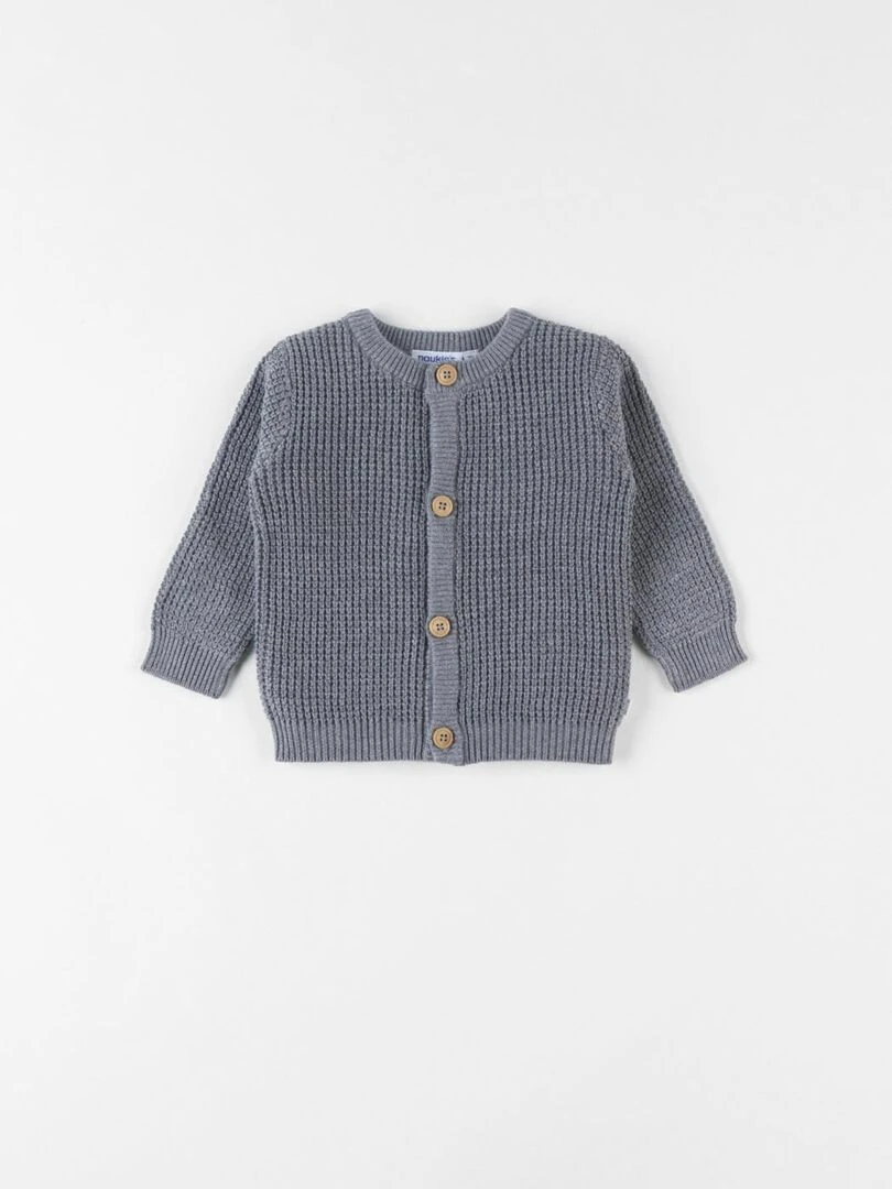 Cardigan en tricot anthracite chiné Noukie's Gris