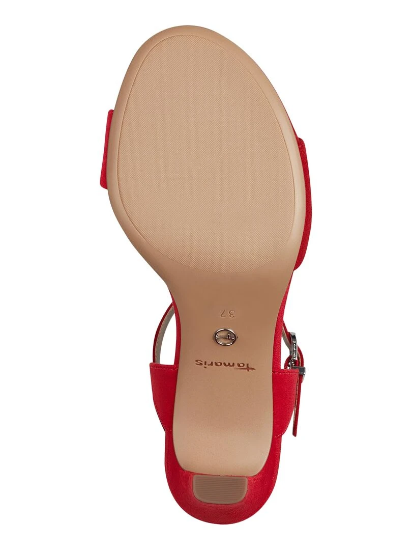 Sandales à Talon Cuir Tamaris Touch It   Rouge