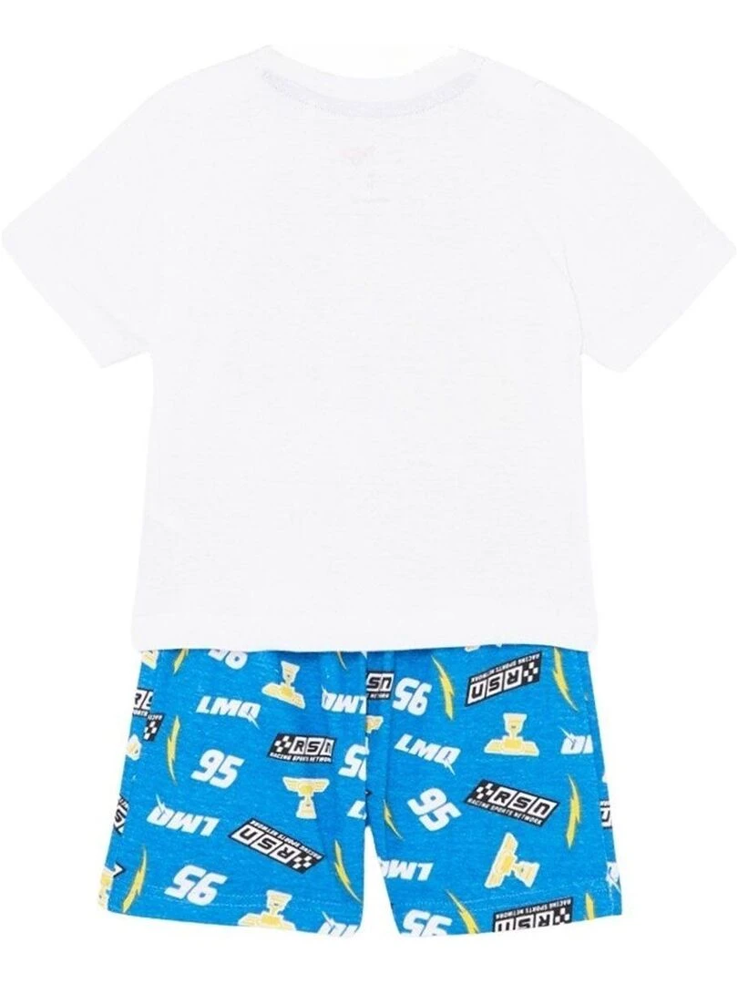 Disney Ensemble T shirt short garçon Imprimé Cars Bleu
