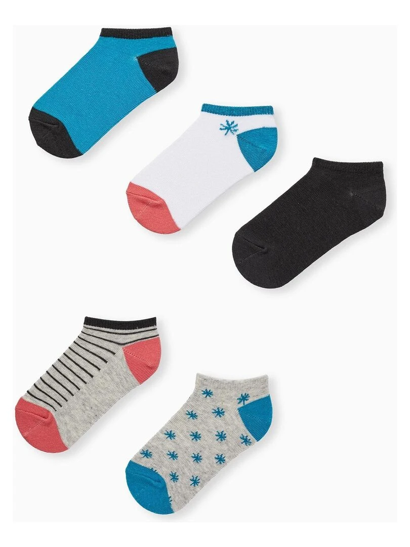 Lot 5 Paires de Socquettes pour Garçon 'Étoiles' CUBA Multicolore