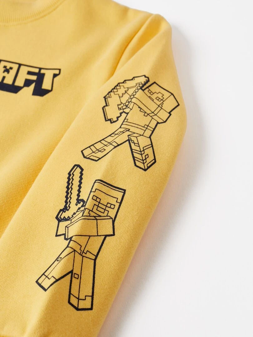 Pull en maille en coton pour garçon 'Minecraft'  LICENSE   Jaune foncé