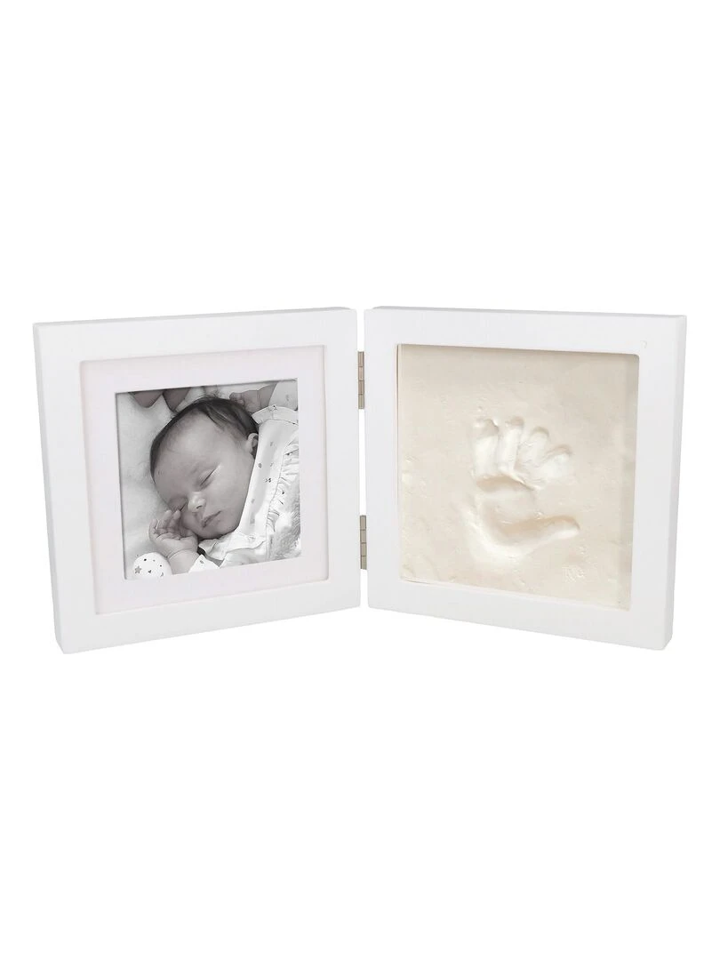 2 cadres photo et empreintes bébé Blanc