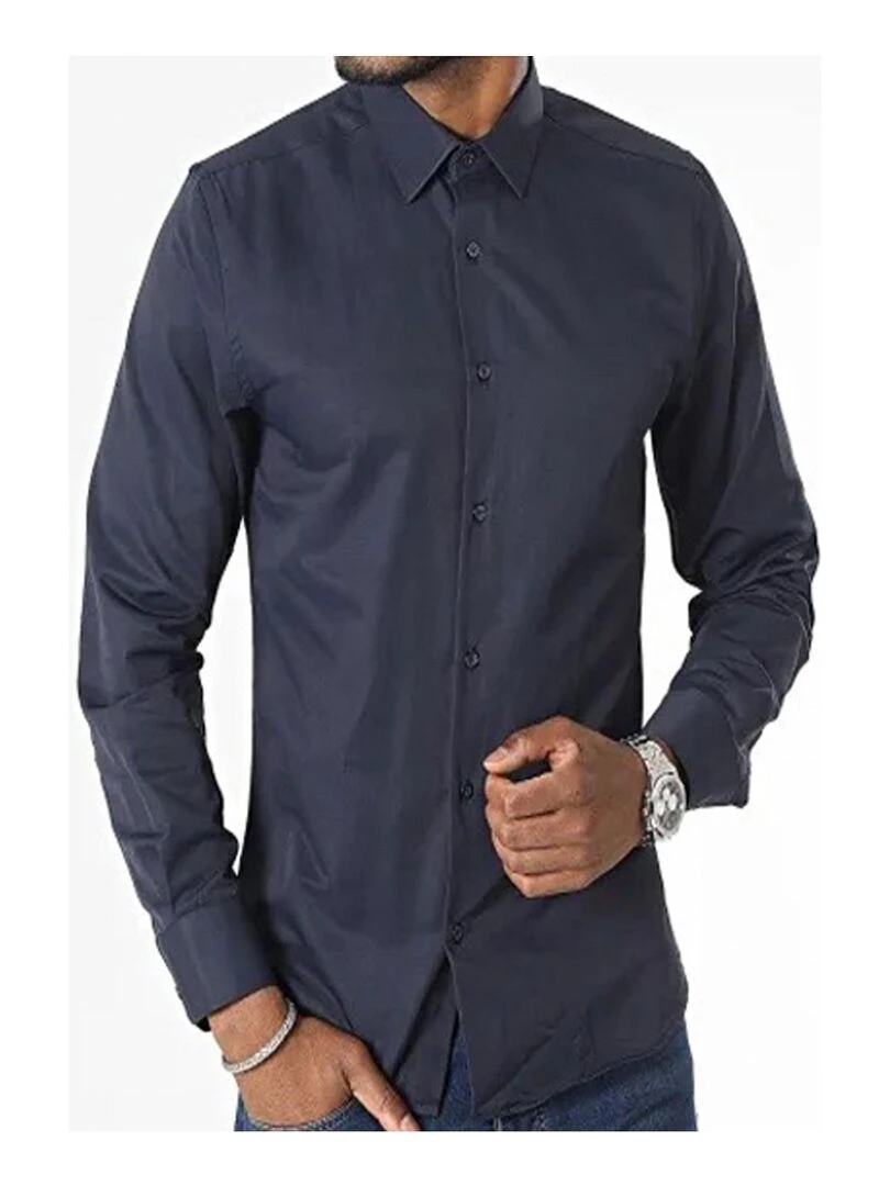 Chemise Slim Fit Kebello Bleu marine