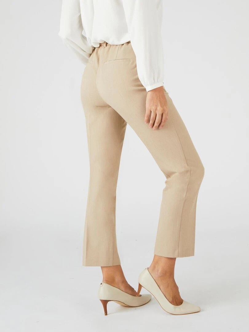 Pantalon 7/8ème bi stretch   Damart   Beige chiné