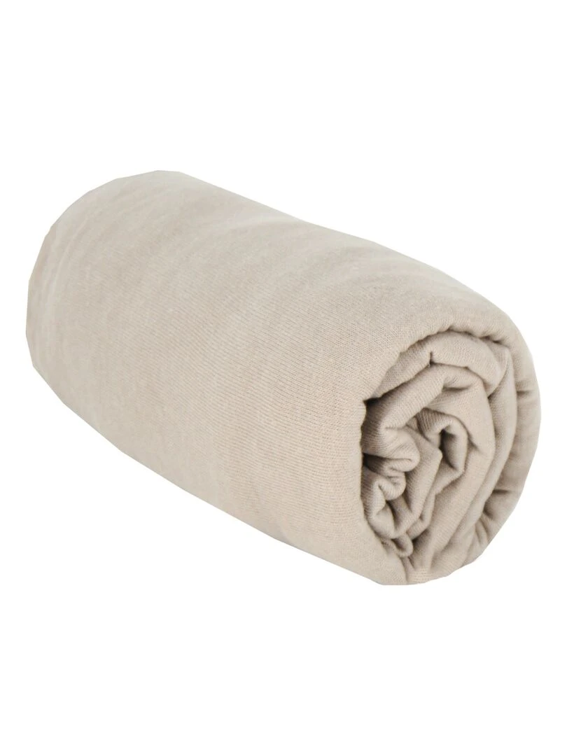 Drap housse uni 70x140 cm Taupe Gris taupe