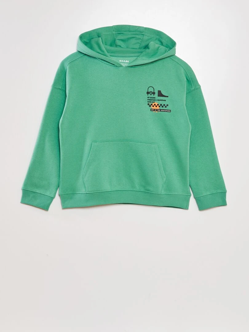 Sweat à capuche animé Vert