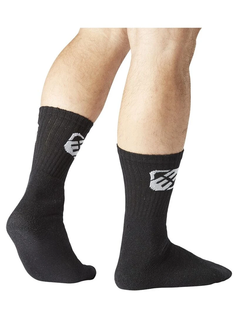 Lot de 9 Paires de Chaussettes Tennis homme assorties Freegun   Blanc