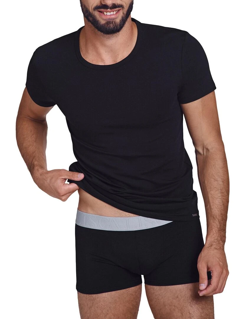 T shirt manches courtes Hercules   Noir