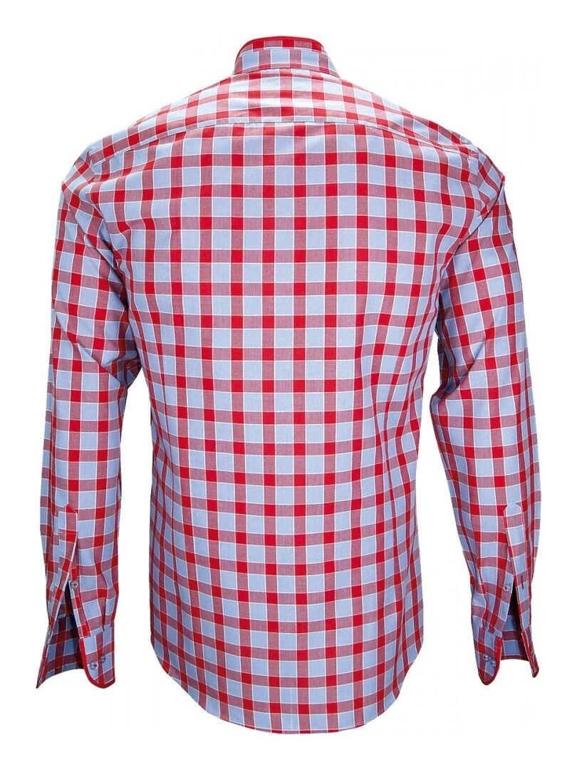 Chemise col mao WINCH Rouge