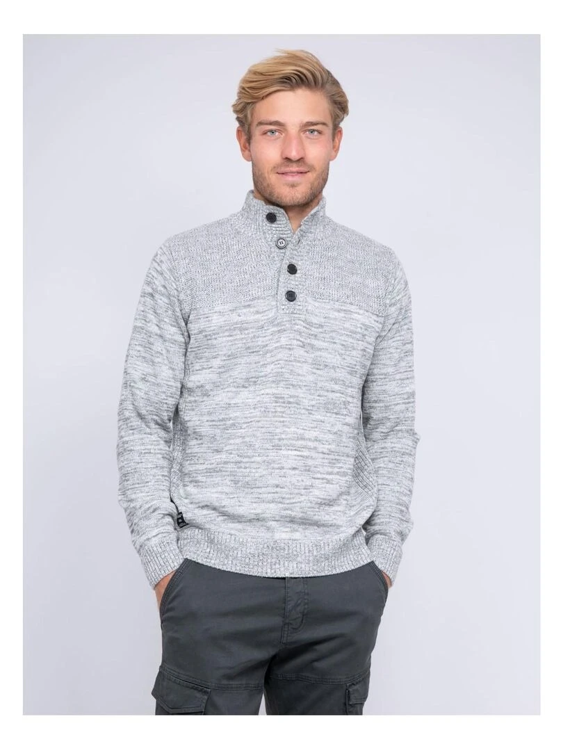 Pull col montant LAOSHEN Gris clair