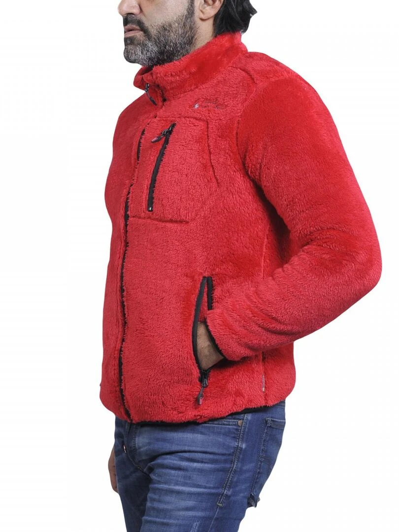 Blouson polaire homme CARIAN   PEAK MOUNTAIN   Rouge