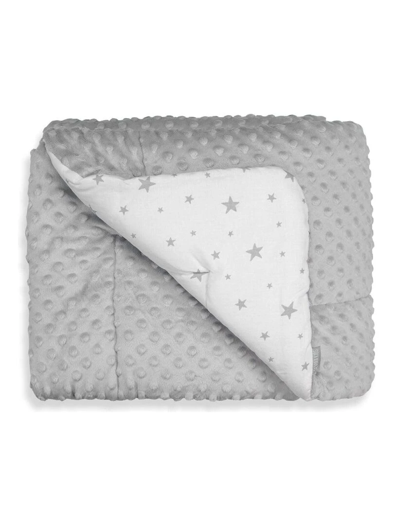 Grande couverture enfant  plaid en minky  Stella   Gris