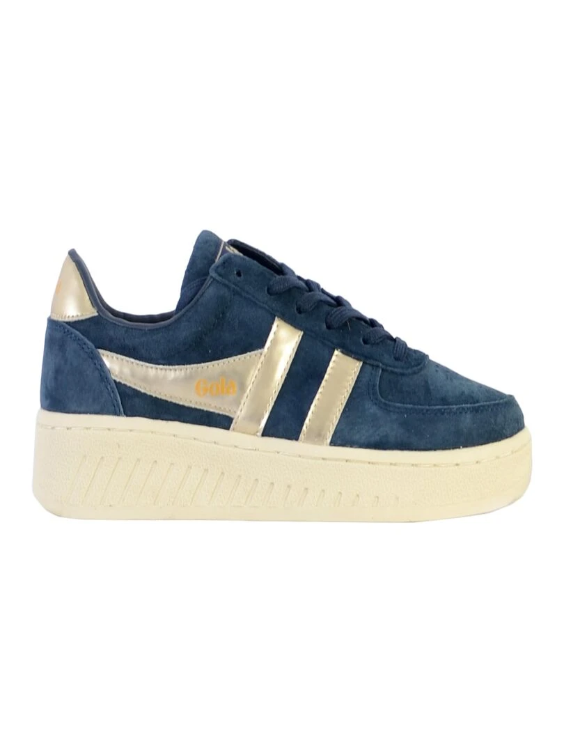 Baskets Gola Harrier Suede   Gris Bleu marine
