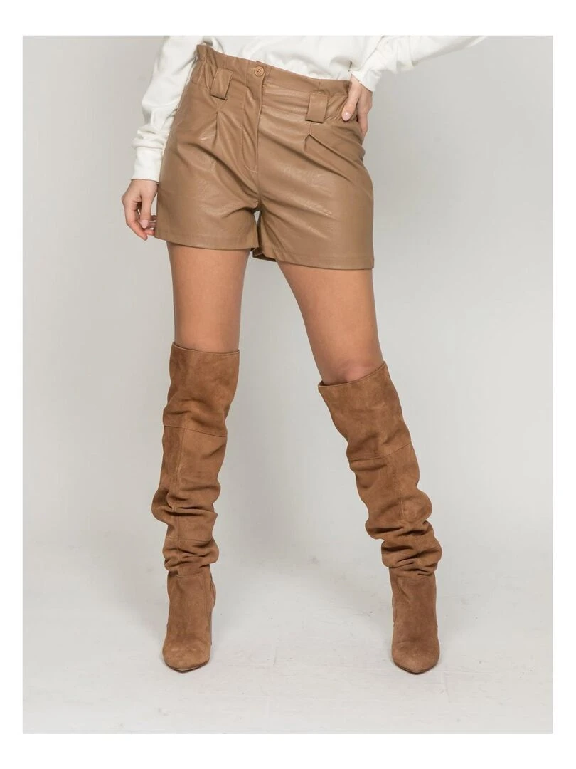 Short similicuir XOE Marron