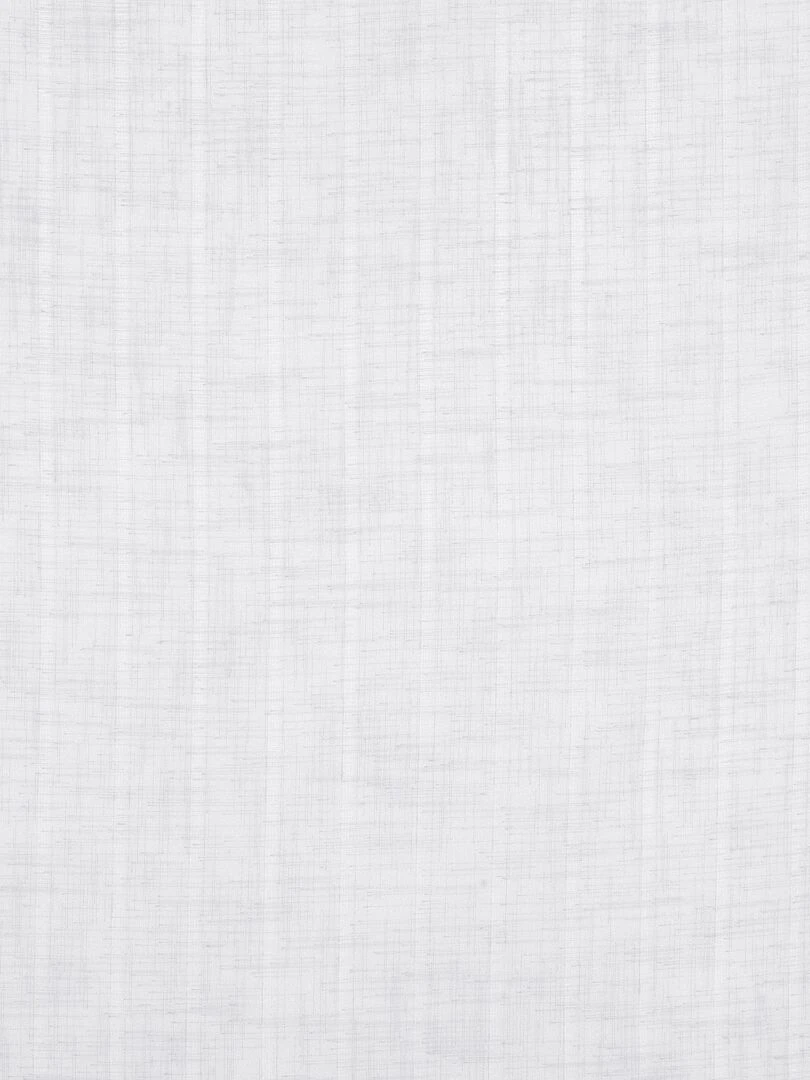 Paire de vitrages à fines rayures armurées Blanc