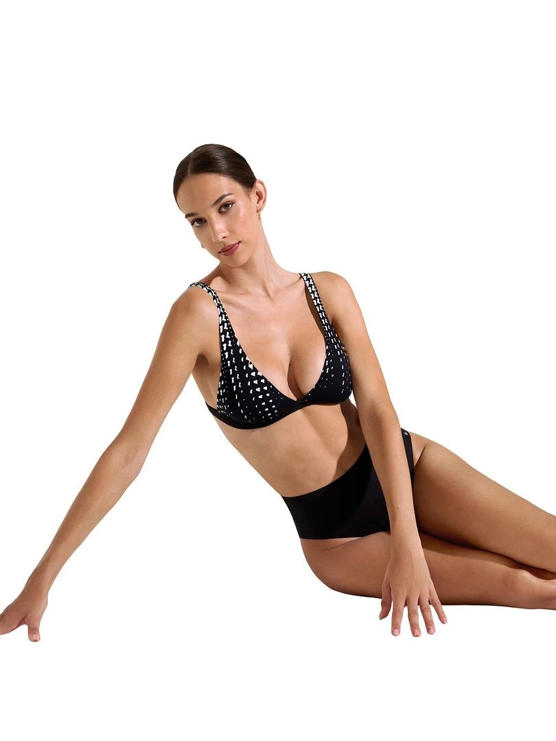 Haut maillot de bain triangle sans armatures Quito   Noir
