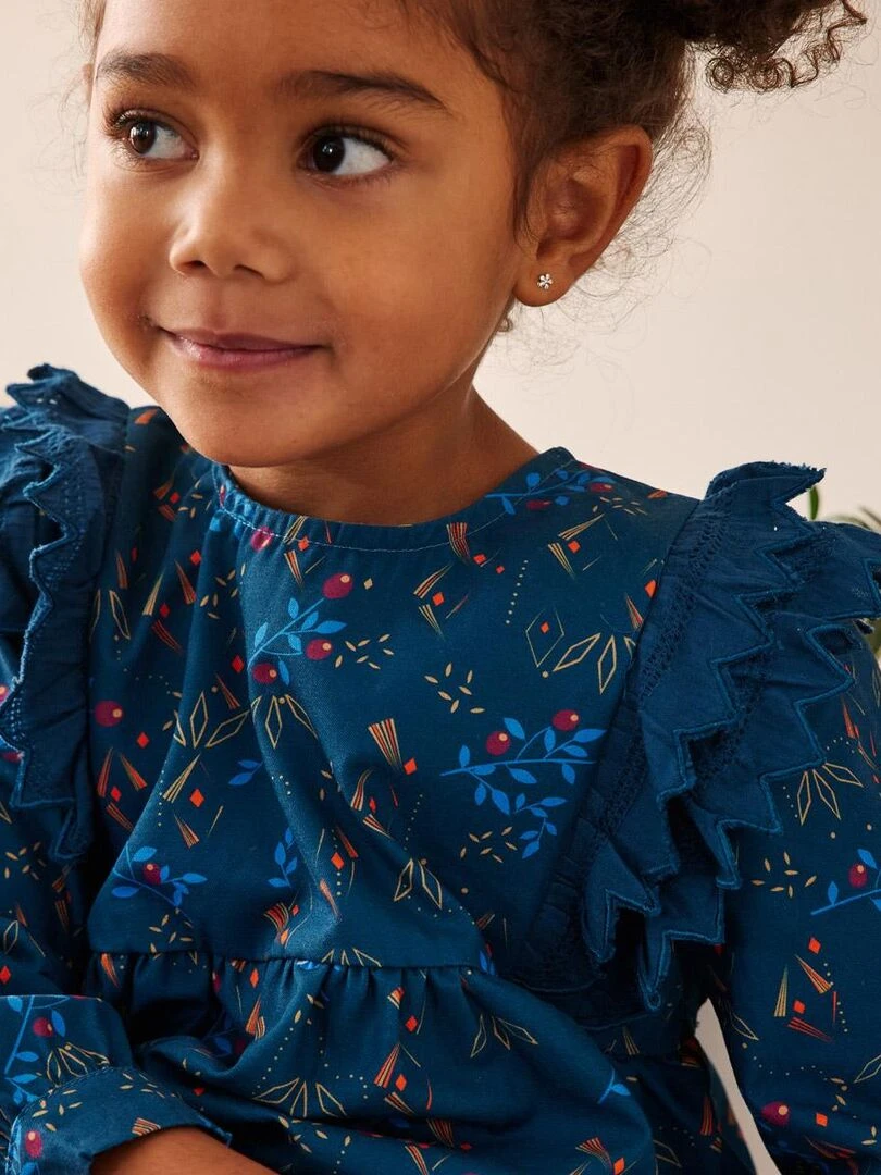 Blouse fille Souffle Étoilé   Bleu