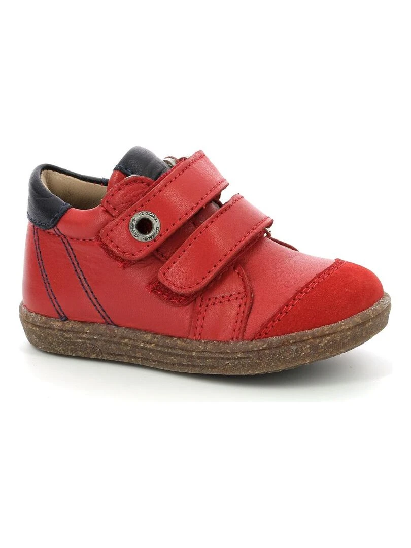 Sneakers hautes Cuir Washan Rouge