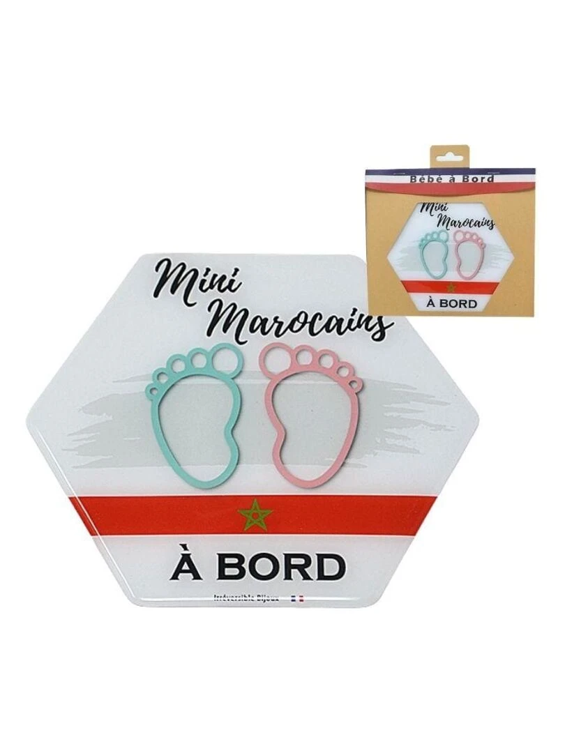 Adhésif / Autocollant bébé à bord Marocain(ne) à bord Mixte Multicolore