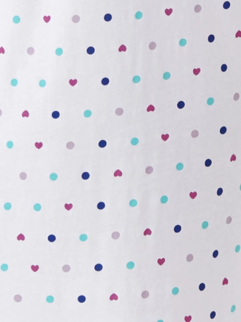 Chemise de nuit manches courtes jersey imprimé   Damart   Bleu